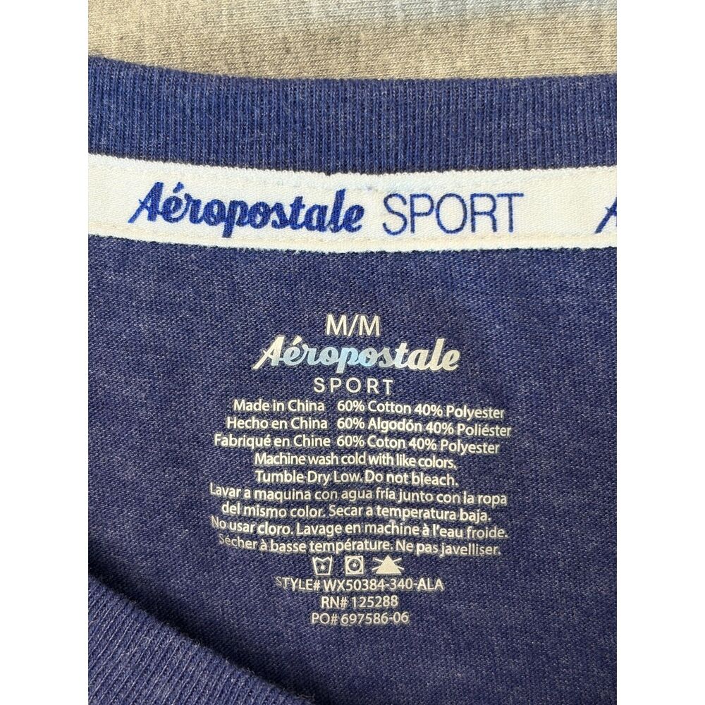 Aeropostale Sport Athletics Dept Tee Medium Navy Pink Y2K - Picture 3 of 8